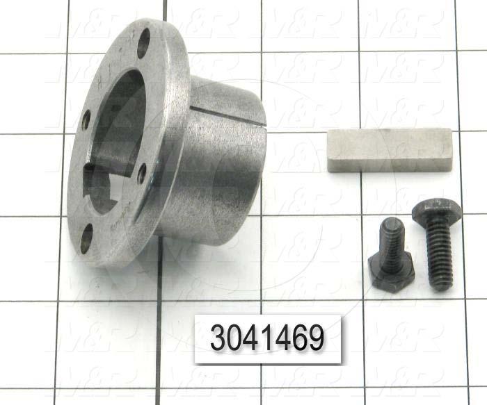 Bushings, Q-D SH Type, 1.44" Bore Size, 5/16"x3/32" Keyseat, 2.50 in. Outside Diameter, 1.25" Height, Steel Material