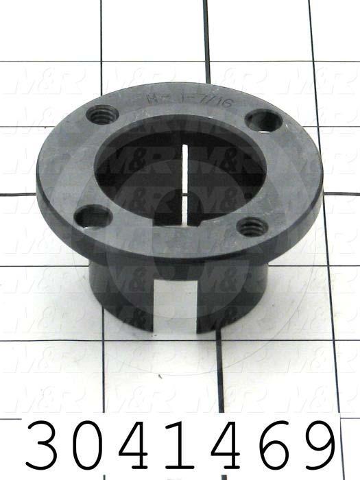 Bushings, Q-D SH Type, 1.44" Bore Size, 5/16"x3/32" Keyseat, 2.50 in. Outside Diameter, 1.25" Height, Steel Material