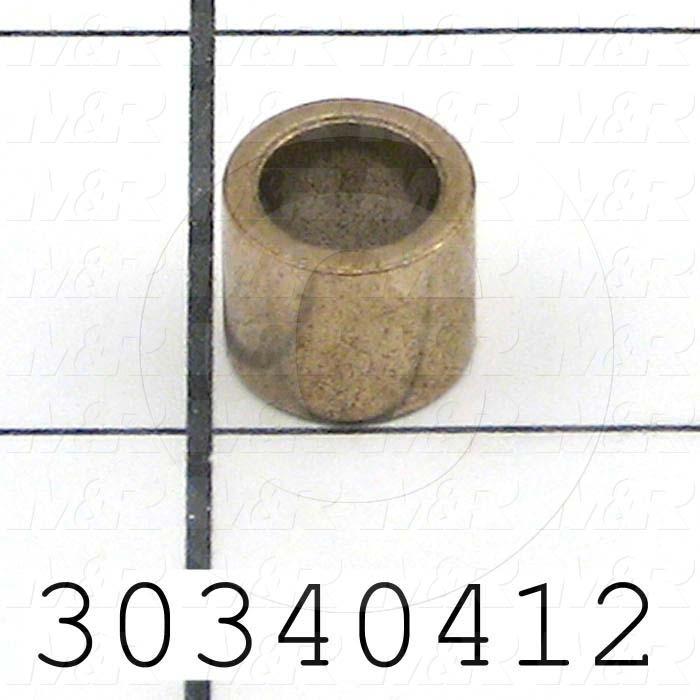 Bushings, Sleeve Type Type, 0.38" Bore Size, 0.50" Outside Diameter, 0.38 in. Height, Bronze Material