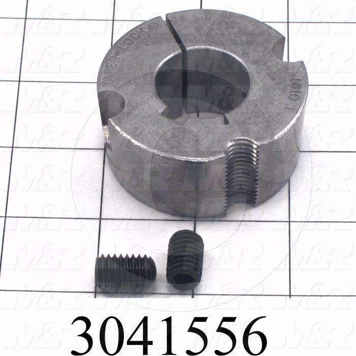 Bushings, Split Taper Bushing Type, 1.00" Bore Size, 1/4" X 1/8" Keyseat, 2.50 in. Outside Diameter, 1 in. Height, Steel Material