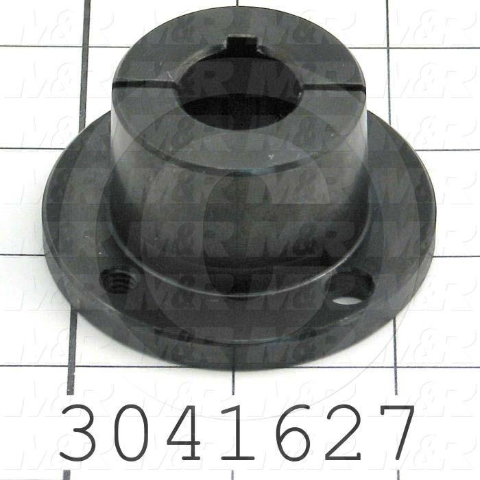 Bushings, Split Taper H Type, 0.75" Bore Size, 3/16"x3/32" Keyseat, 2.50 in. Outside Diameter, 1 in. Height, Steel Material