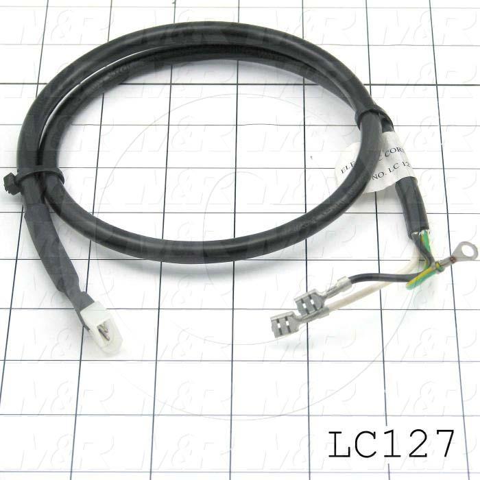Cable Assembly, 31", 3 Conductors, 18AWG, PWC, MAIN BOARD