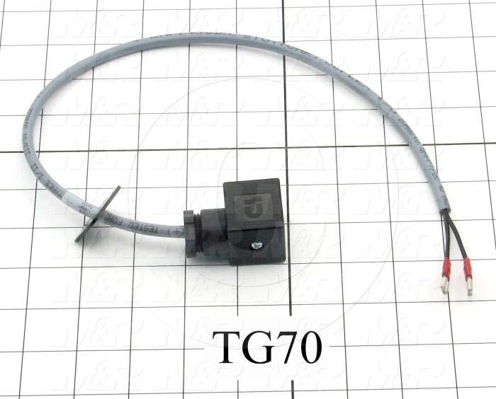 Cable Assembly, Cord With Plug, 19.50", 2 Conductors, PWC, MAIN BOARD, Valve Control