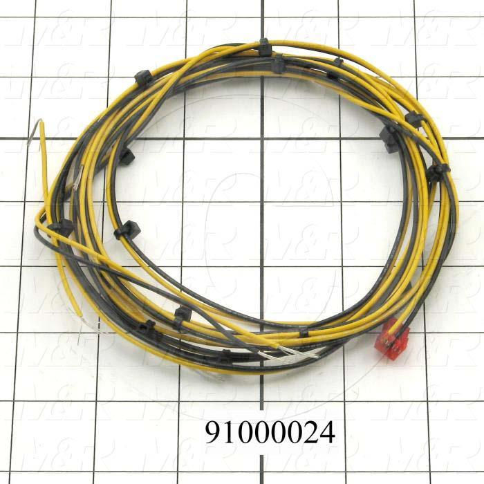 Cable Assembly, Door Interlock, 112.00', 2 Conductors, 22AWG, 3-Pin Tyco/Amp Connector, MAIN BOARD, Used On Tri-Lit's