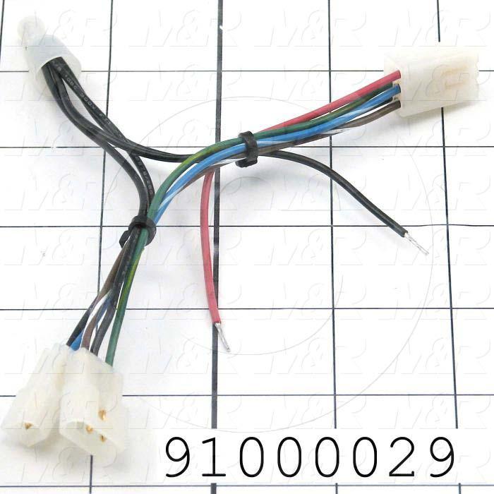 Cable Assembly, Harness, 5.00", 6 Conductors, 20AWG, 6-Pin, 2-Pin + 3-Pin, For Exposure System
