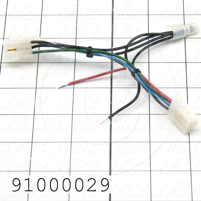 Cable Assembly, Harness, 5.00", 6 Conductors, 20AWG, 6-Pin, 2-Pin + 3-Pin, For Exposure System