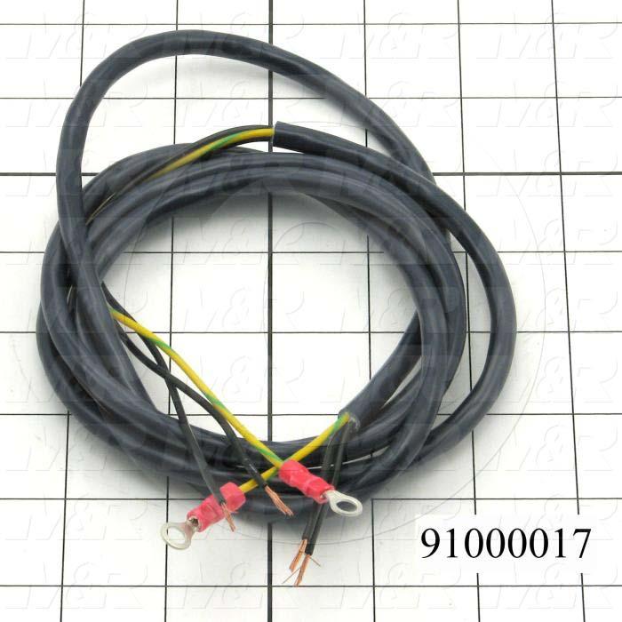 Cable Assembly, Power Cable, 53", 3 Conductors, 20AWG, PWC, MAIN BOARD