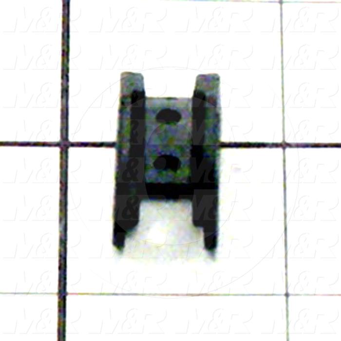 Cable Carriers & Accessories, Bracket, 0.47" Width, One Set-W/bore & W/Pin, Plastic Material