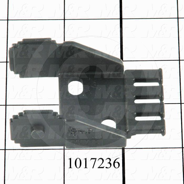 Cable Carriers & Accessories, Bracket, 1.82" Width, One Piece Bracket W/Pin & Tiewrap Plate, Plastic Material