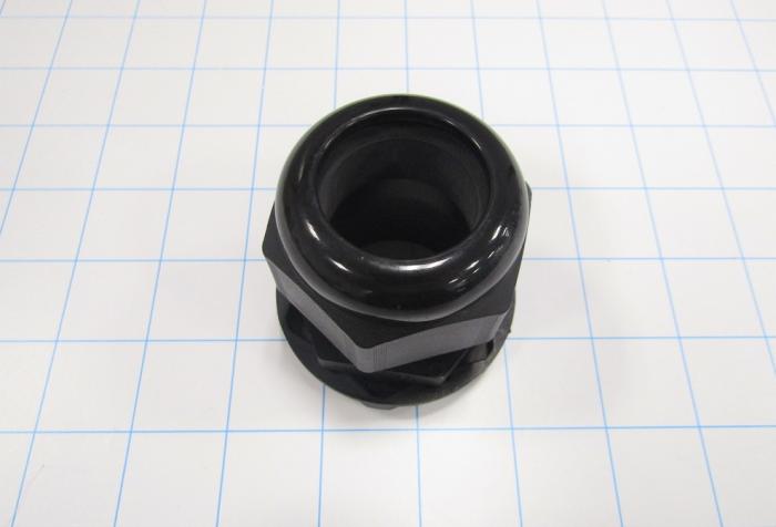 Cable Carriers & Accessories, cable gland, Nylon Material, 1.87 in. Mounting Hole Diameter, Black Color