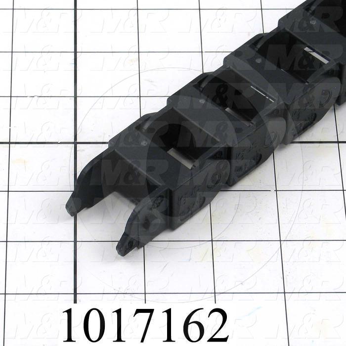 Cable Carriers & Accessories, Energy Chain, 1.42" Width, Bending Radius 1.50", Plastic Material