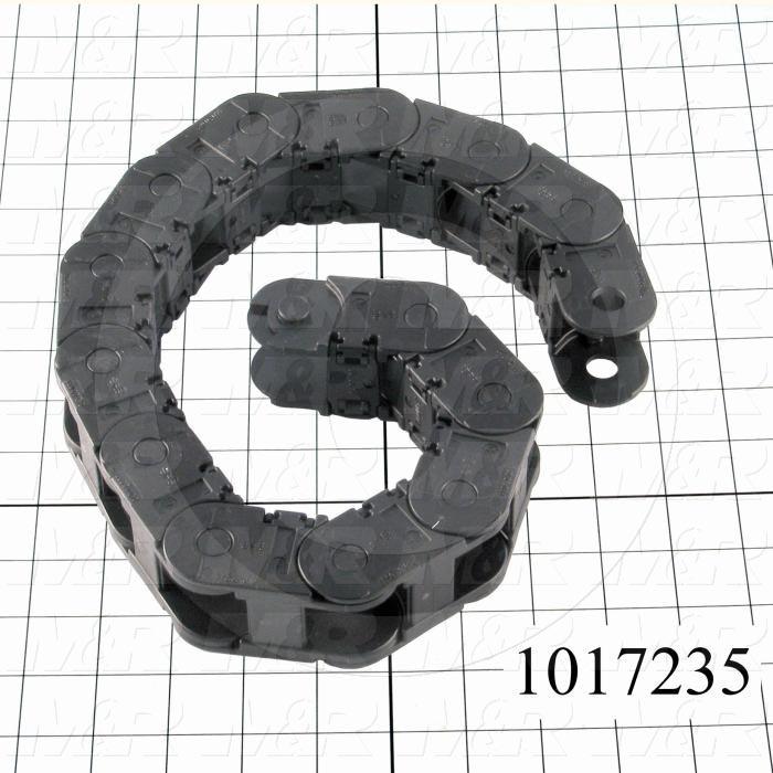 Cable Carriers & Accessories, Energy Chain, 1.94" Width, Bending Radius 1.50", Plastic Material