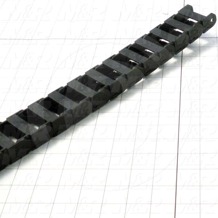 Cable Carriers & Accessories, Energy Chain, 1.94" Width, Bending Radius 1.50", Plastic Material