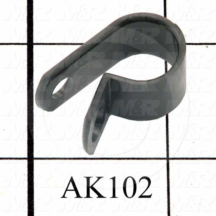 Cable Clamp, Use For PULSE GENERATOR, Black, 1/2" Inside Diameter