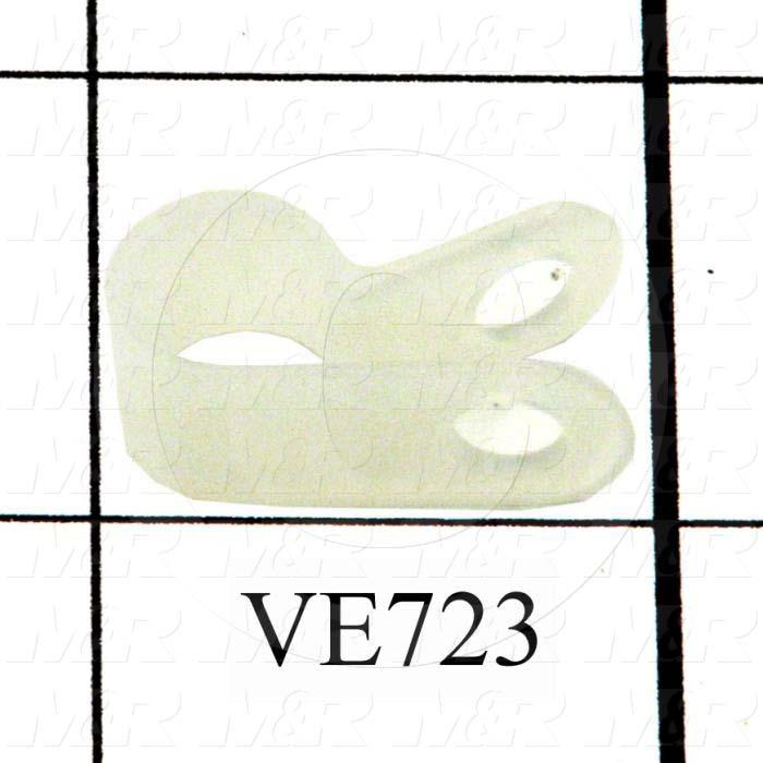 Cable Clamp, Use For PULSE GENERATOR, White, 5/16" Inside Diameter