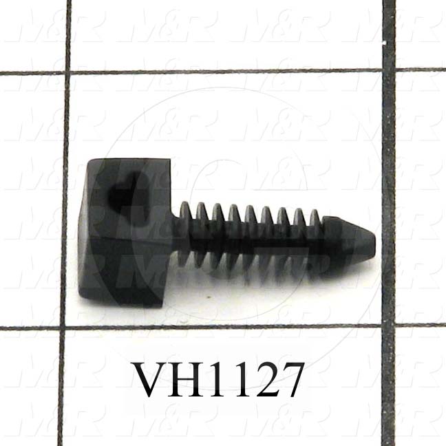 Cable Tie Mount, 3/16" Hole, Finned Push, 7/8"