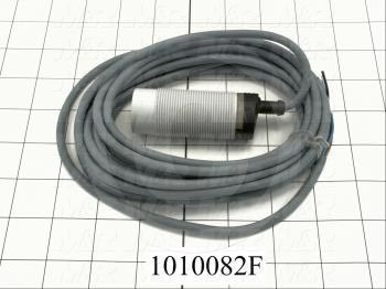 Capacitive Proximity Switch, Round, 30mm Diameter, 25mm Sensing Range, 4 Wire NPN, 5m Cable, 10mA