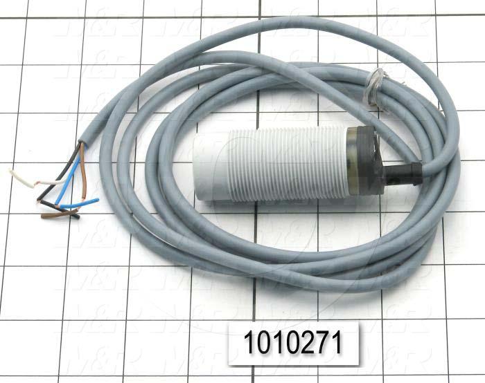 Capacitive Proximity Switch, Round, 30mm Diameter, 25mm Sensing Range, NO+NC, 2m Cable, 20-250VAC