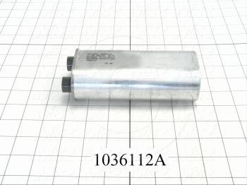 Capacitor, 1.2MFD, 2500VAC, 4-blade Quick-connect Insulated Terminals, with Internal Resistor