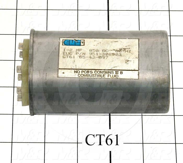 Capacitor, 1-2MFD, 850VAC