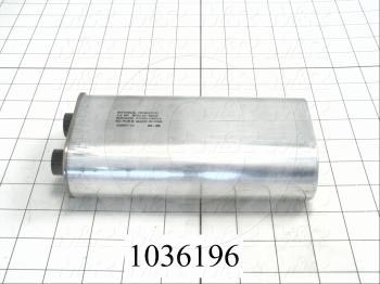Capacitor, 1.4MFD, 3000VAC, 4-blade Quick-connect Insulated Terminals, with Internal Resistor
