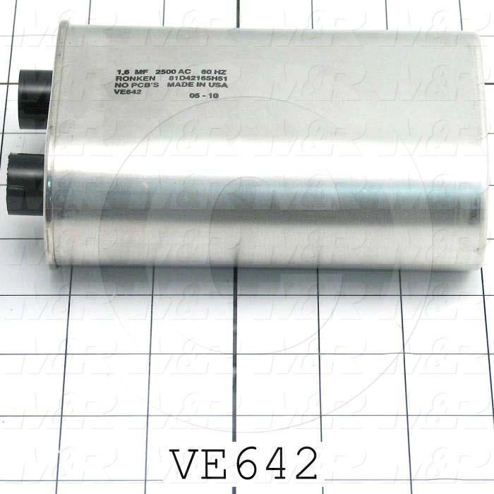 Capacitor, 1.6MFD, 2500VAC