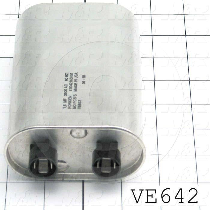 Capacitor, 1.6MFD, 2500VAC