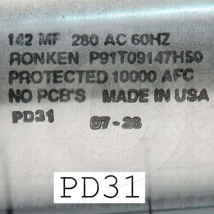 Capacitor, 142MFD, 280V