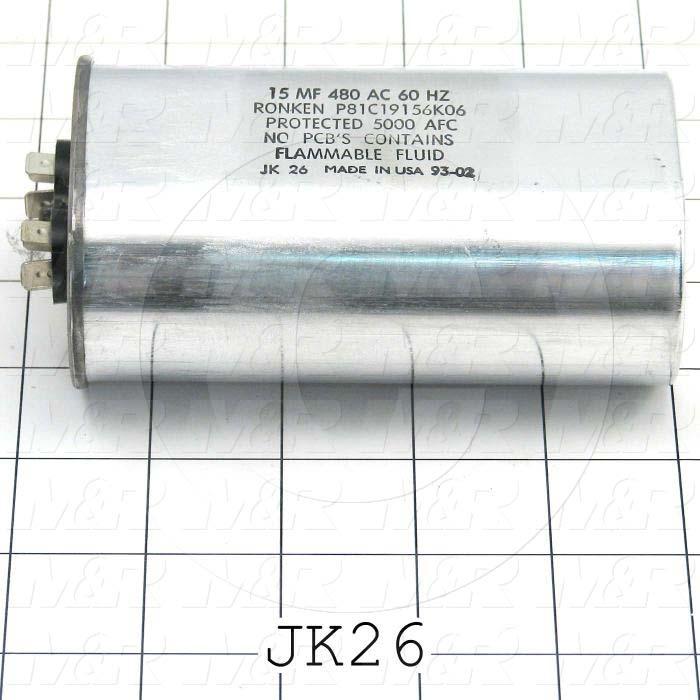 Capacitor, 15MFD, 480VAC