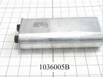 Capacitor, 2.8MFD, 2500VAC, 4-blade Quick-connect Insulated Terminals, with Internal Resistor