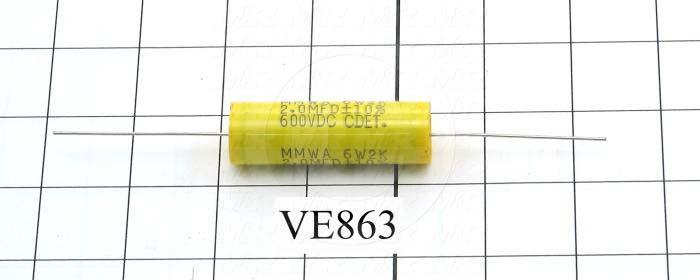Capacitor, 2MFD, 600VDC