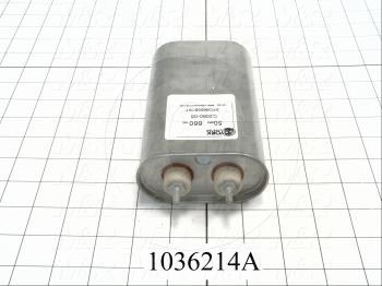 Capacitor, 50MFD, 660VAC, Screw Terminals