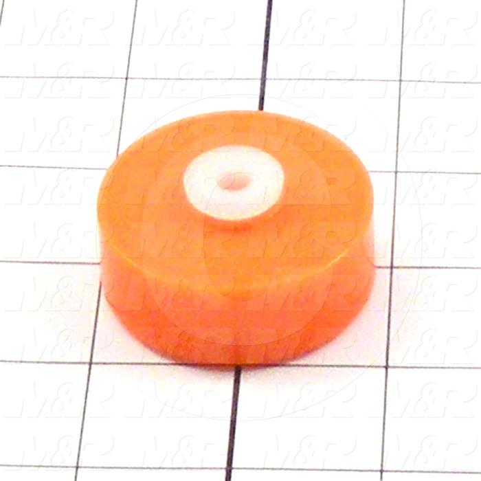 Casters and Wheels, Axle Mounting, 1.88" Wheel Diameter, 0.69" Wheel Width, 0.24" Dia. Axle Hole, ABS Wheel Material