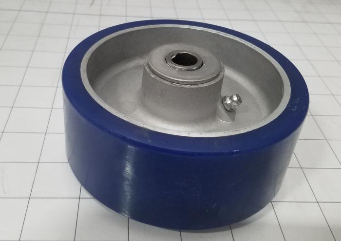 Casters and Wheels, Axle Mounting, 5.00 in. Wheel Diameter, Rubber Wheel Material