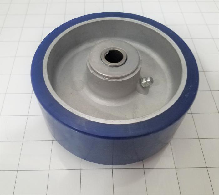 Casters and Wheels, Axle Mounting, 5.00 in. Wheel Diameter, Rubber Wheel Material