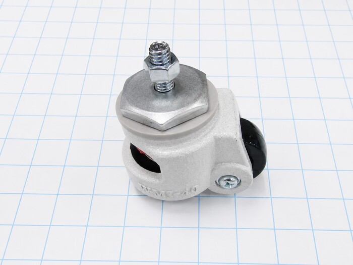 Casters and Wheels, Locking Swivel Type, Threaded Stem Mounting, 1 3/4 in. Wheel Diameter, 11/16 in. Wheel Width, Nylon Wheel Material, 3/8-16 Thread Size, 3/4 in. Thread Length