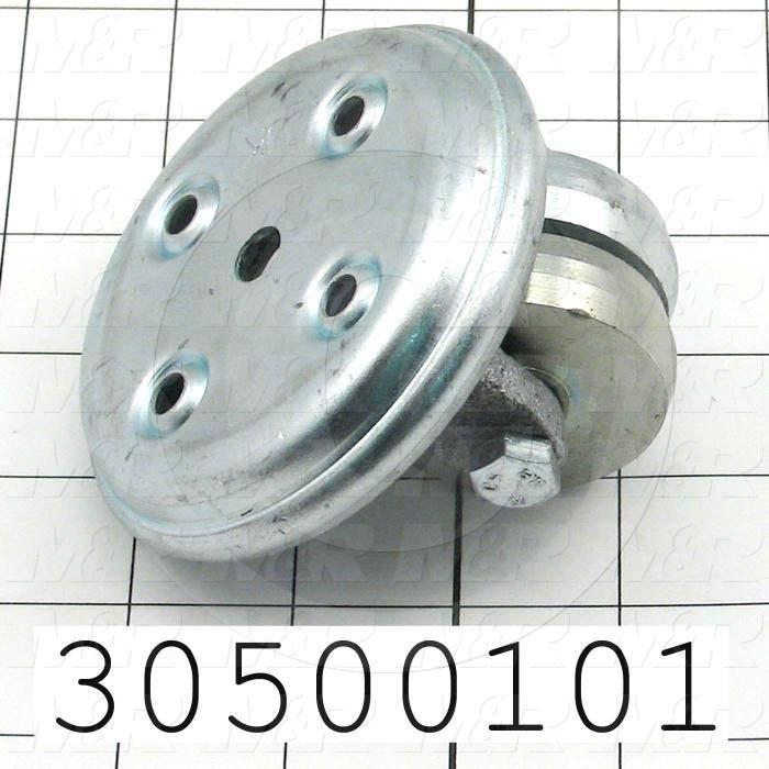 Casters and Wheels, No Locking Swivel Type, Plate Mounting, 2" Wheel Diameter, Metal Wheel Material