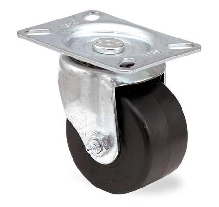 Casters and Wheels, No Locking Swivel Type, Plate Mounting, 3.00 in. Wheel Diameter, 1.75" Wheel Width, Phenolic Wheel Material