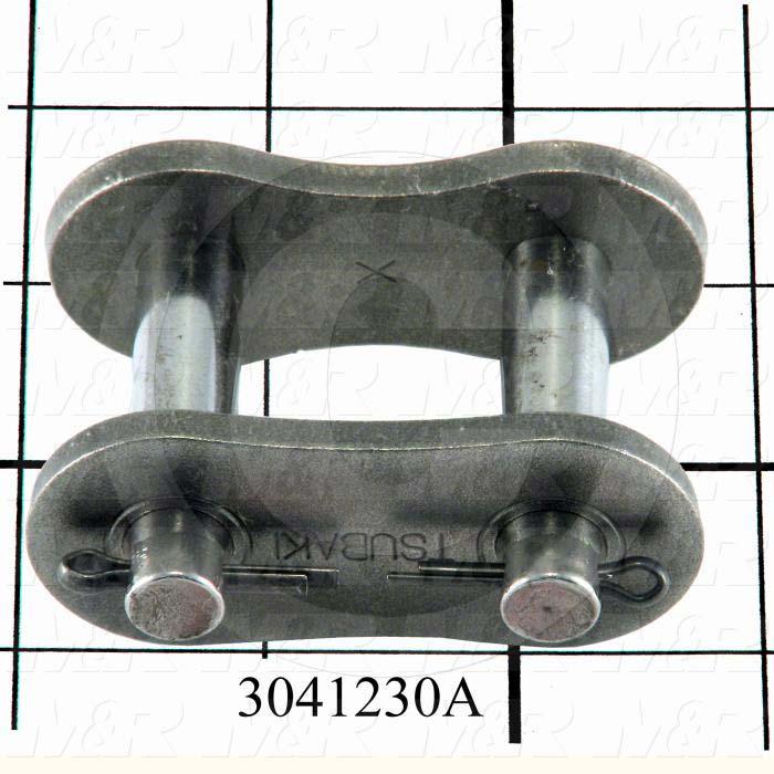 Chain Accessories, Connecting Link, ANSI 60 Chain Standard, Cotter Pins, Single Strand, Steel Material