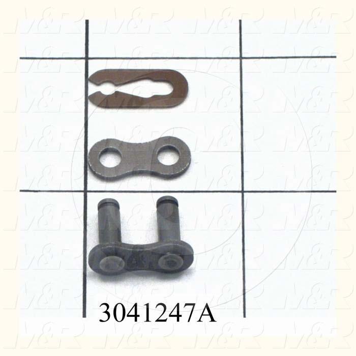 Chain Accessories, Connecting Link CON, ANSI 35 Chain Standard, Single Strand, Steel Material