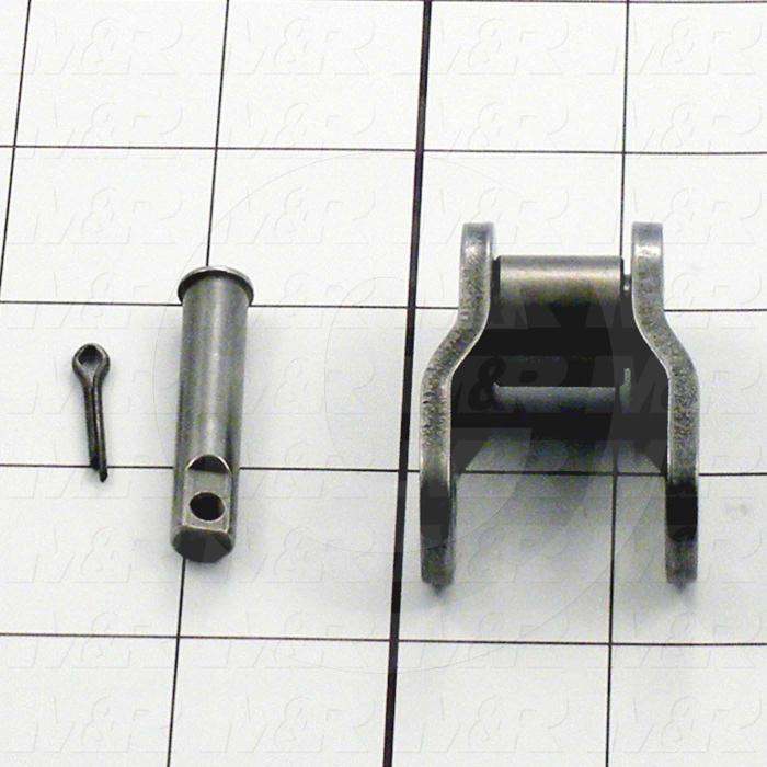 Chain Accessories, Offset Half Link, ANSI 80 Chain Standard, Single Strand, Steel Material
