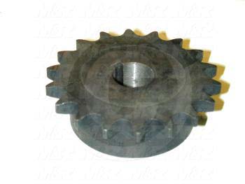 Chain Sprocket, ANSI 40, B Sprocket Type, Cylindrical, 0.63 in. Bore Size, 18 Teeth, Single Strand, Steel Material
