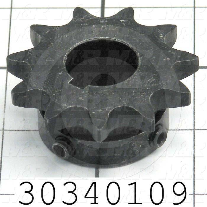 30340109 Chain Sprocket, ANSI 40, B Sprocket Type, Cylindrical with