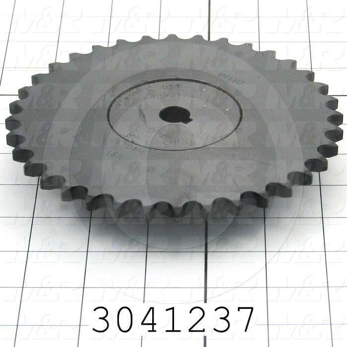 3041237 Chain Sprocket, ANSI 40, B Sprocket Type, Cylindrical with