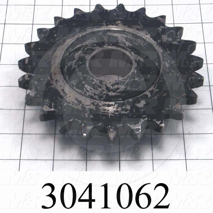 Chain Sprocket, ANSI 60, B Sprocket Type, Cylindrical, 0.75 in. Bore Size, 23 Teeth, Single Strand, Steel Material