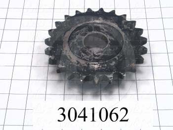 Chain Sprocket, ANSI 60, B Sprocket Type, Cylindrical, 0.75 in. Bore Size, 23 Teeth, Single Strand, Steel Material