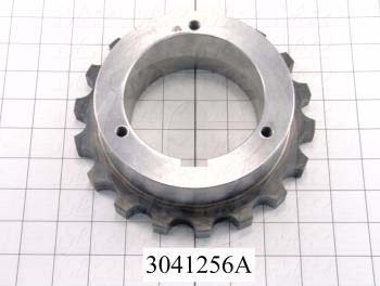 Chain Type Coupling, Hub # 1 Outer Diameter 5.25", Bore Type Split Taper  R1 Bushing, Overall Length 2.63 in., Note Half Coupling, works with 3041256,3041256A