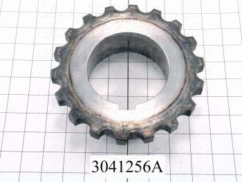 Chain Type Coupling, Hub # 1 Outer Diameter 5.25", Bore Type Split Taper  R1 Bushing, Overall Length 2.63 in., Note Half Coupling, works with 3041256,3041256A