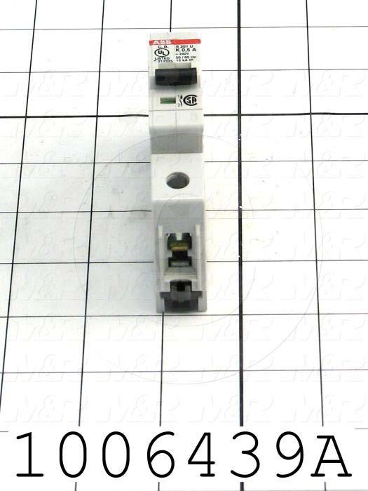 Circuit Breaker, 1 Pole, 0.5A, 240VAC, K Curve, UL 489 Listed