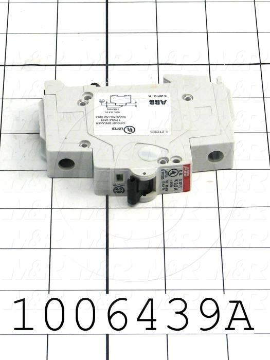 Circuit Breaker, 1 Pole, 0.5A, 240VAC, K Curve, UL 489 Listed